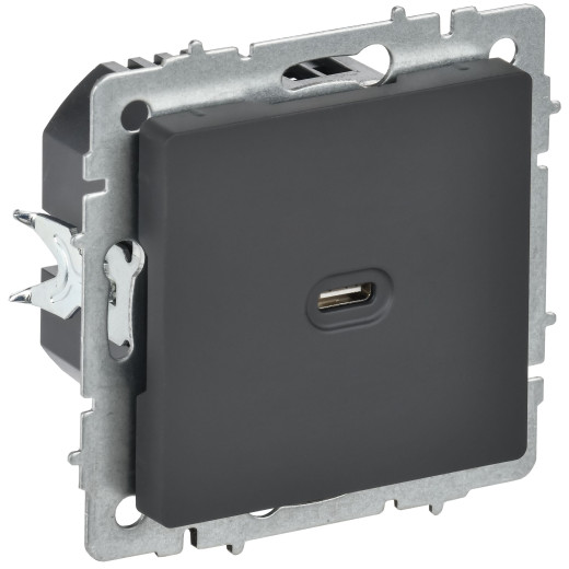 BRITE Роз. USB C 65Вт высокоскор. зар. РЮ12-1-БрГ граф. IEK