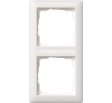 Gira Standard 55 Бел матовый Рамка 2-я верт с полем для надписи