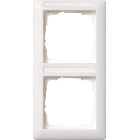 Gira Standard 55 Бел матовый Рамка 2-я верт с полем для надписи