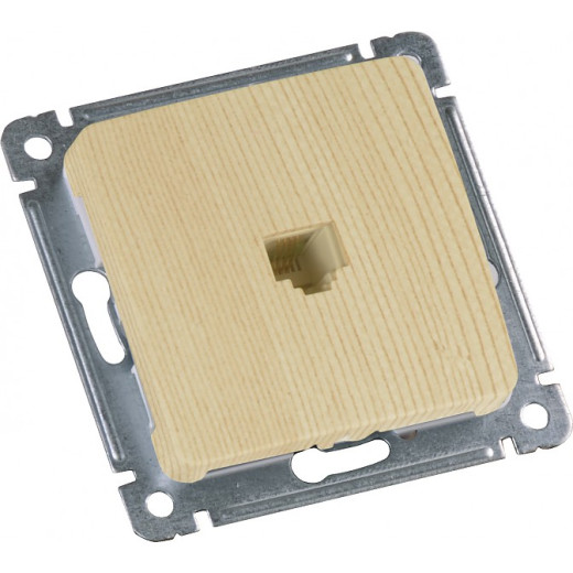 РСК-400-02 Розетка компьютерная скрытой установки, механизм, цвет сосна