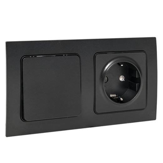 Стокгольм Рамка 2-местная черная EKF PROxima