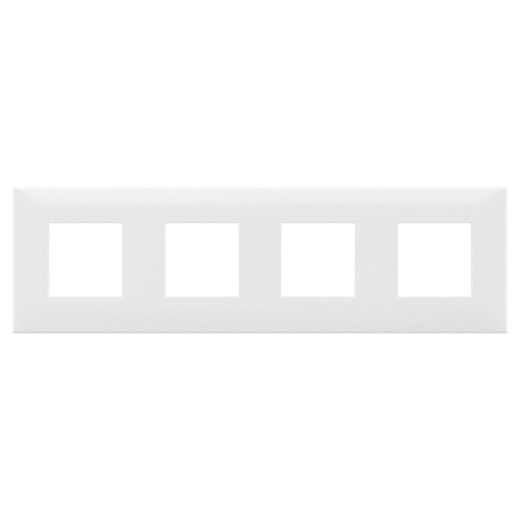 Рамка 4 поста (8 мод.), Avanti, белое облако