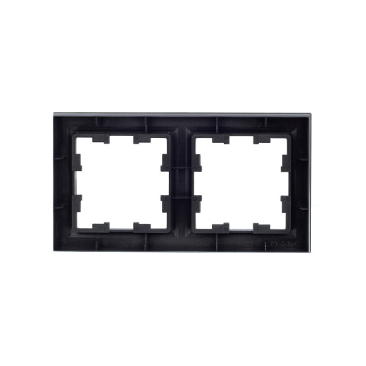 BRITE Рамка 2-мест. РУ-2-БрС сталь IEK