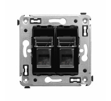 DKC Avanti Телефонная розетка RJ-12 в стену двойная, 