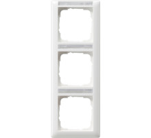 Gira Standard 55 Белый глянцевый Рамка 3-я вертикальная с полем для надписи