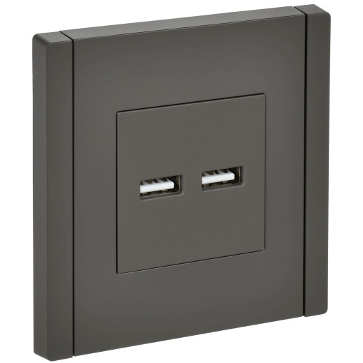 FORTE&PIANO Роз. USB A+A 3,1А FP349 сер. IEK