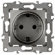 Розетка ЭРА Серия 12 12-2102-12 2P+E Schuko со шторками 16A-250В IP20 графит