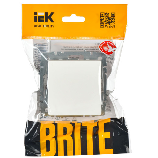 BRITE Выключ. 1-кл. 10А ВС10-1-0-БрБ бел. IEK