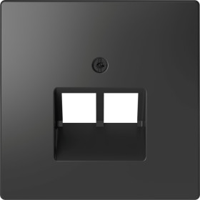 Schneider Electric Merten D-Life Антрацит Накладка центральная для розетки 2-ной RJ45
