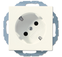 JUNG Штепсельная розетка SCHUKO 16A 250V~  угол наклона 45 ° слоновая кость