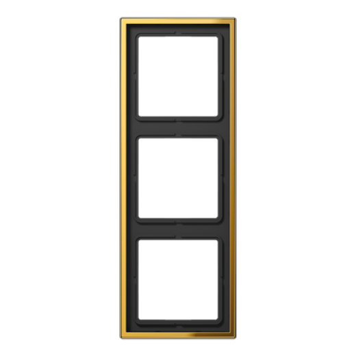 Рамка для вертикальной и горизонтальной установки, 3 поста, металл, покраска под золото, GO