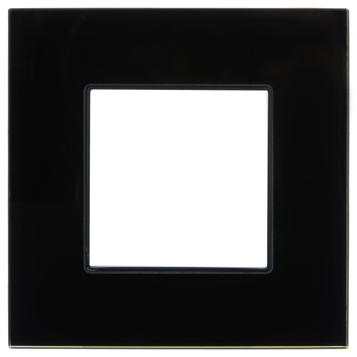 SKANDY Рамка 1-мест. SK-F21Bl стекло черн. IEK