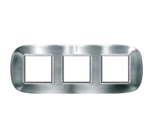 BT Axolute Фактурная сталь Рамка 2+2+2 мод эллипс.