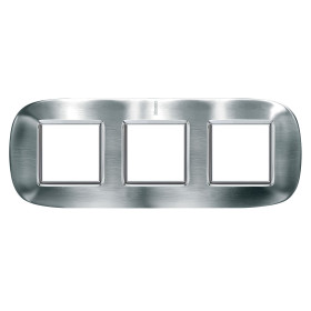 BT Axolute Фактурная сталь Рамка 2+2+2 мод эллипс.