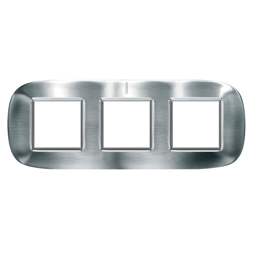 Axolute декоративные накладки в форме эллипса, сталь, цвет фактурная сталь, на 2+2+2 модуля