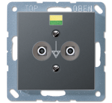 JUNG Штепсельная розетка для выравнивания потенциалов, матовый антрацит