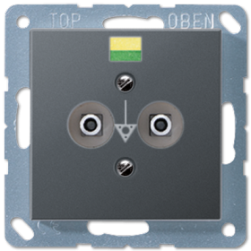 JUNG Штепсельная розетка для выравнивания потенциалов, матовый антрацит