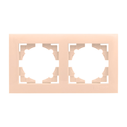 Валенсия рамка 2-местная кремовая EKF