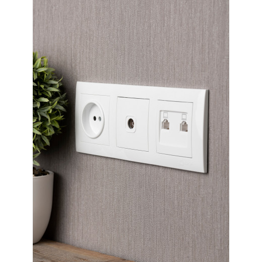 Валенсия рамка 3-местная белая EKF PROxima