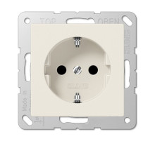 JUNG EcoProfi Слоновая кость Розетка с/з с защитными шторками, автозажим
