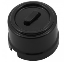 BIRONI Лизетта Пластик Черный Выключатель перекрестный 1-кл (клавишный)