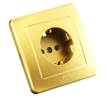Hegel Мастер внутр Золото РС16-312-07 Розетка с/з, со шторками