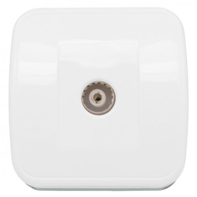 EKF Basic Минск Белый Розетка TV, 75Ом, 5-862МГц, ОП.