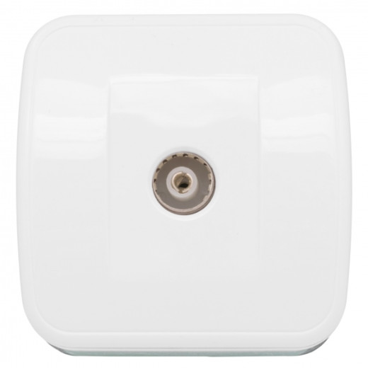 Минск Розетка TV 1-местная ОП 75Ом 5-862МГц белая EKF Basic