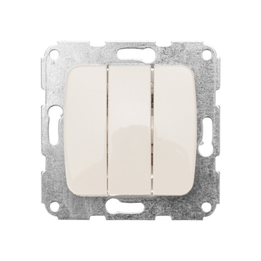 DEA Выключатель 3кл с/у 10А меx. Беж KRANZ