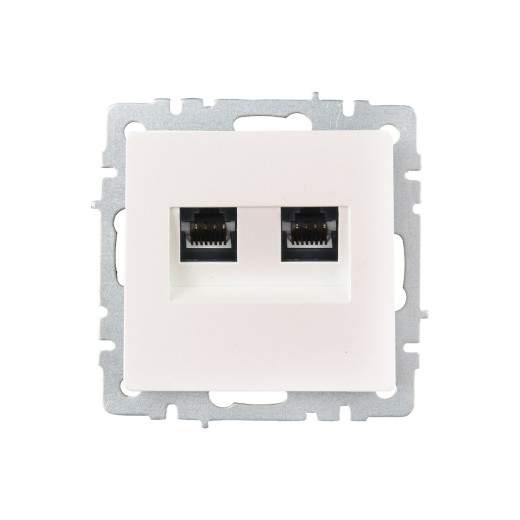 BRITE Роз. комп. 2-ая RJ45 кат.6 РК11-2-БрЖ жемч. IEK