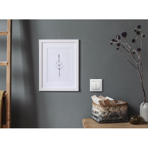 Выключатель двухклавишный - Legrand Valena - 10А 250В схема 5 безвинтовые зажимы - белый