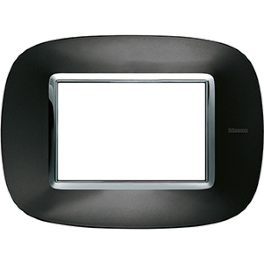 Axolute декоративные накладки в форме эллипса, металлизированные, цвет тёмный металлик, на 3 модуля