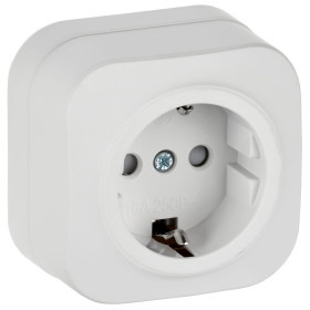 IEK GLORY Роз. с з/к/ш о/у 16А РСш20-3-ХБм бел. м.