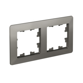 Systeme Electric AtlasDesign Air Сталь/дымчатый черный Рамка 2-ая