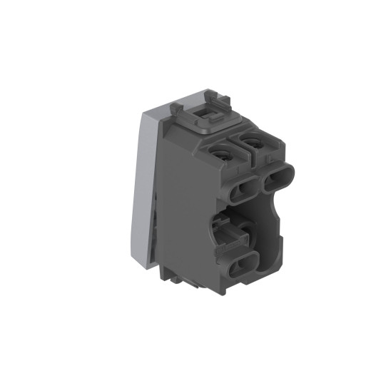 Выключатель модульный, Avanti, закаленная сталь, 1 модуль