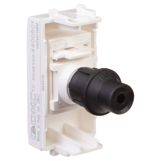 Розетка TV одиночная модульная, Avanti, белое облако, 1 модуль