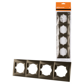 TDM Рамка 4-х постовая горизонтальная бронза 