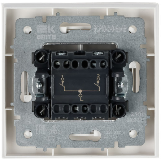BRITE Выключ. 2-кл. 10А в сб. ВСР10-2-0-БрАБ а/б IEK