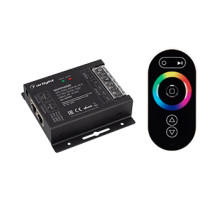 Arlight Контроллер ARL-OVAL-RGB Black (12-24V, 3x10A, ПДУ Овал, RF, RJ45) (IP20 Металл, 3 года)