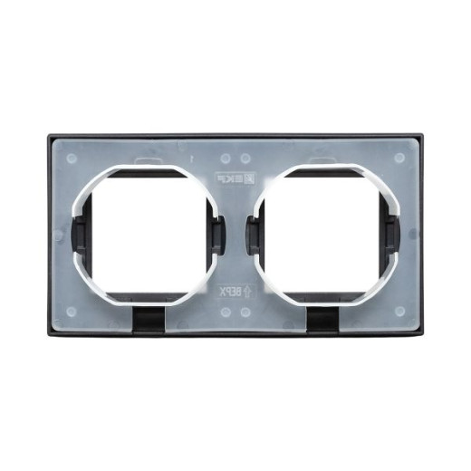 2 - местная рамка, IP44, чёрная, пластик Эпика EKF