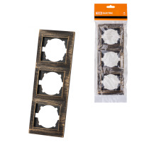 TDM Рамка 3-х постовая вертикальная старинная бронза 