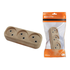 TDM Колодка розеточная 3 гнезда 2П б/з 10А 250В 