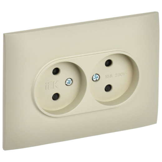 SKANDY Роз. 2-я без з/к с з/ш 10А сб. SK-R09B беж. IEK