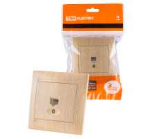 TDM Розетка телефонная RJ11 сосна 