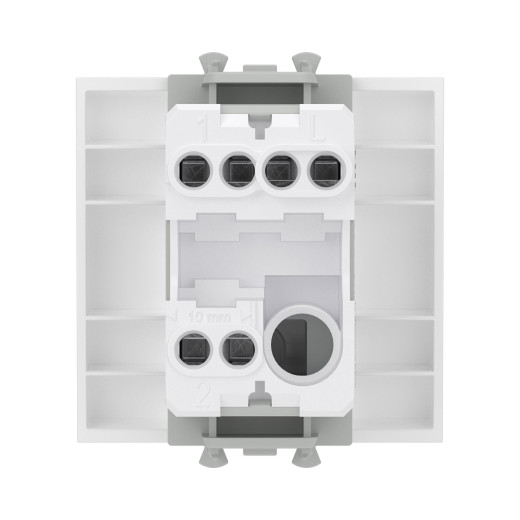 Переключатель одноклавишный модульный, Avanti, белое облако, 2 модуля