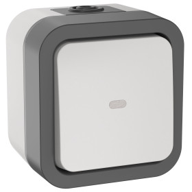 IEK TORS Переключатель однокл. с ин. 10А IP55 TS202 белый