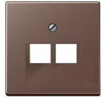JUNG A 500 Мокка Накладка 2-ой наклонной ТЛФ/комп розетки