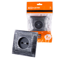 TDM Розетка 2П 10А 250В старинное серебро 