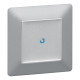 Valena LIFE.Лицевая панель для выключателя одноклавишного с подсветкой/индикацией.Алюминий