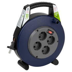 ЭРА Удлинитель силовой BPx-4-2x1-10m в закрытом корпусе без заземления с выключателем 4 розетки 10м ПВС 2x1мм2 10А